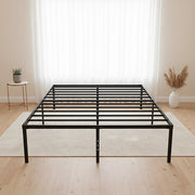 Queen Metal Bed Frame 45cm High Full Steel Base Platform For Stable Bedroom Support V63-953271