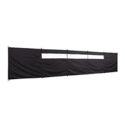 Camping Windbreak with Clear Windows & Carry Bag 725x140cm Black Outdoor Privacy Shelter V63-953281