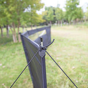 Camping Windbreak with Clear Windows & Carry Bag 725x140cm Black Outdoor Privacy Shelter V63-953281