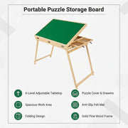 1500-Piece Jigsaw Puzzle Table with Folding Legs - Portable Puzzle Storage Board V63-953291