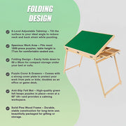 1500-Piece Jigsaw Puzzle Table with Folding Legs - Portable Puzzle Storage Board V63-953291