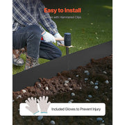 Steel Landscape Edging 6 Pack 100x20cm Rust Resistant Garden Border Edging for Lawn Paths V63-953301