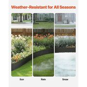 Steel Landscape Edging 6 Pack 100x20cm Rust Resistant Garden Border Edging for Lawn Paths V63-953301