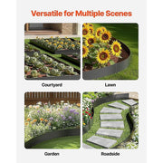 Steel Landscape Edging 6 Pack 100x20cm Rust Resistant Garden Border Edging for Lawn Paths V63-953301