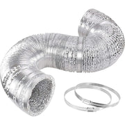 10.5cm x 7.6m Flexible Aluminium Air Duct - Dryer & HVAC Vent Hose V63-953321
