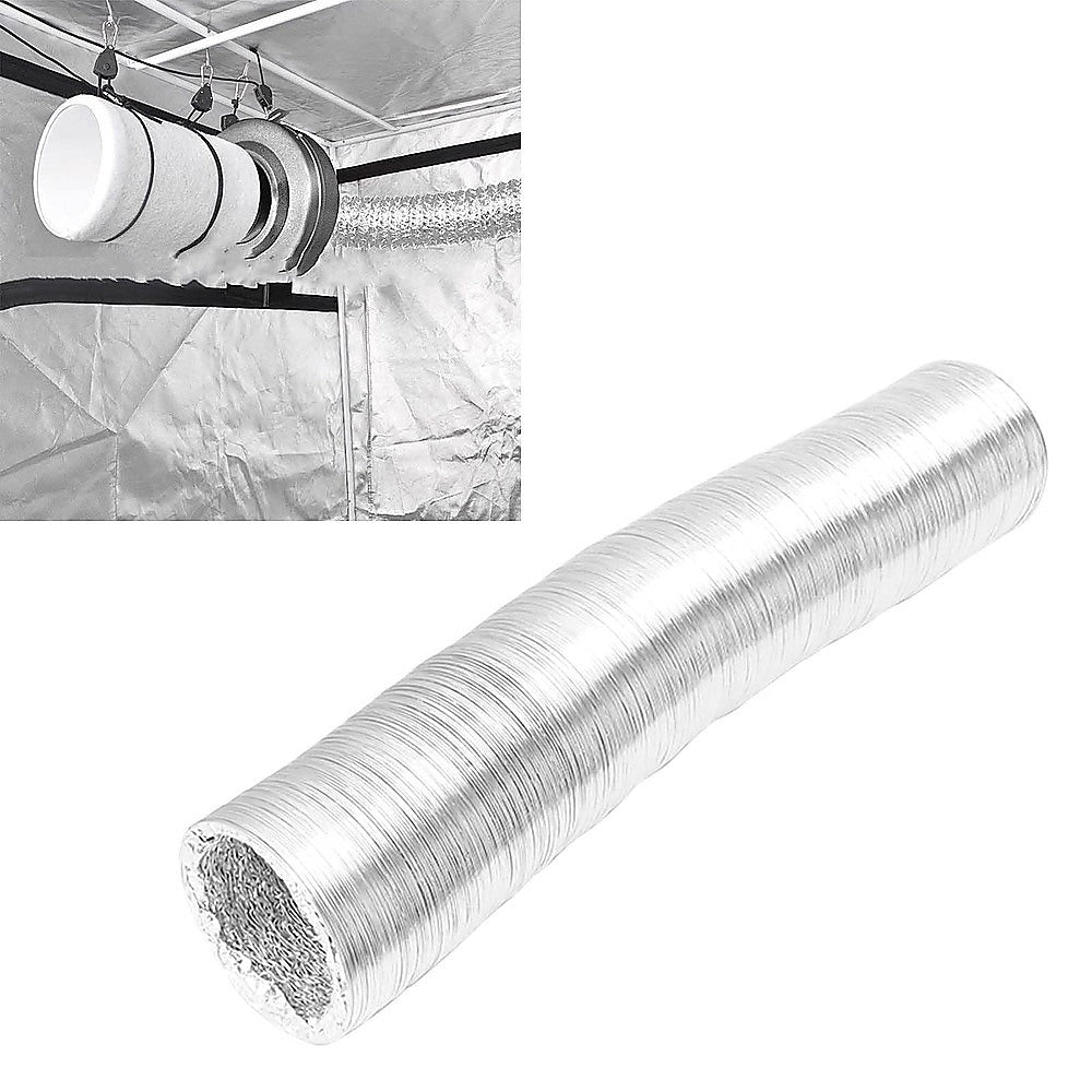 10.5cm x 7.6m Flexible Aluminium Air Duct - Dryer & HVAC Vent Hose V63-953321