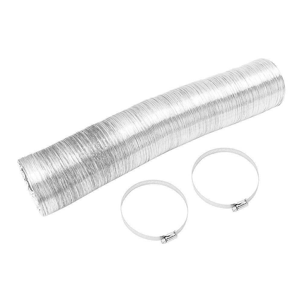 10.5cm x 7.6m Flexible Aluminium Air Duct - Dryer & HVAC Vent Hose V63-953321