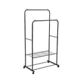 Double Clothes Rack Metal Garment Rail 80x154cm Heavy Duty Hanging Shelf Storage Organiser V63-953331