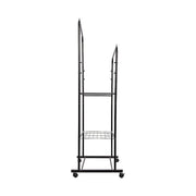 Double Clothes Rack Metal Garment Rail 80x154cm Heavy Duty Hanging Shelf Storage Organiser V63-953331
