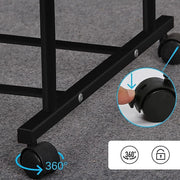 Double Clothes Rack Metal Garment Rail 80x154cm Heavy Duty Hanging Shelf Storage Organiser V63-953331