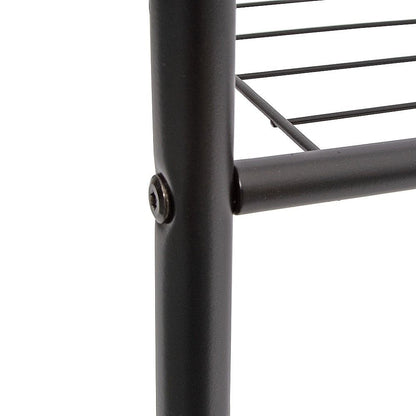 Double Clothes Rack Metal Garment Rail 80x154cm Heavy Duty Hanging Shelf Storage Organiser V63-953331