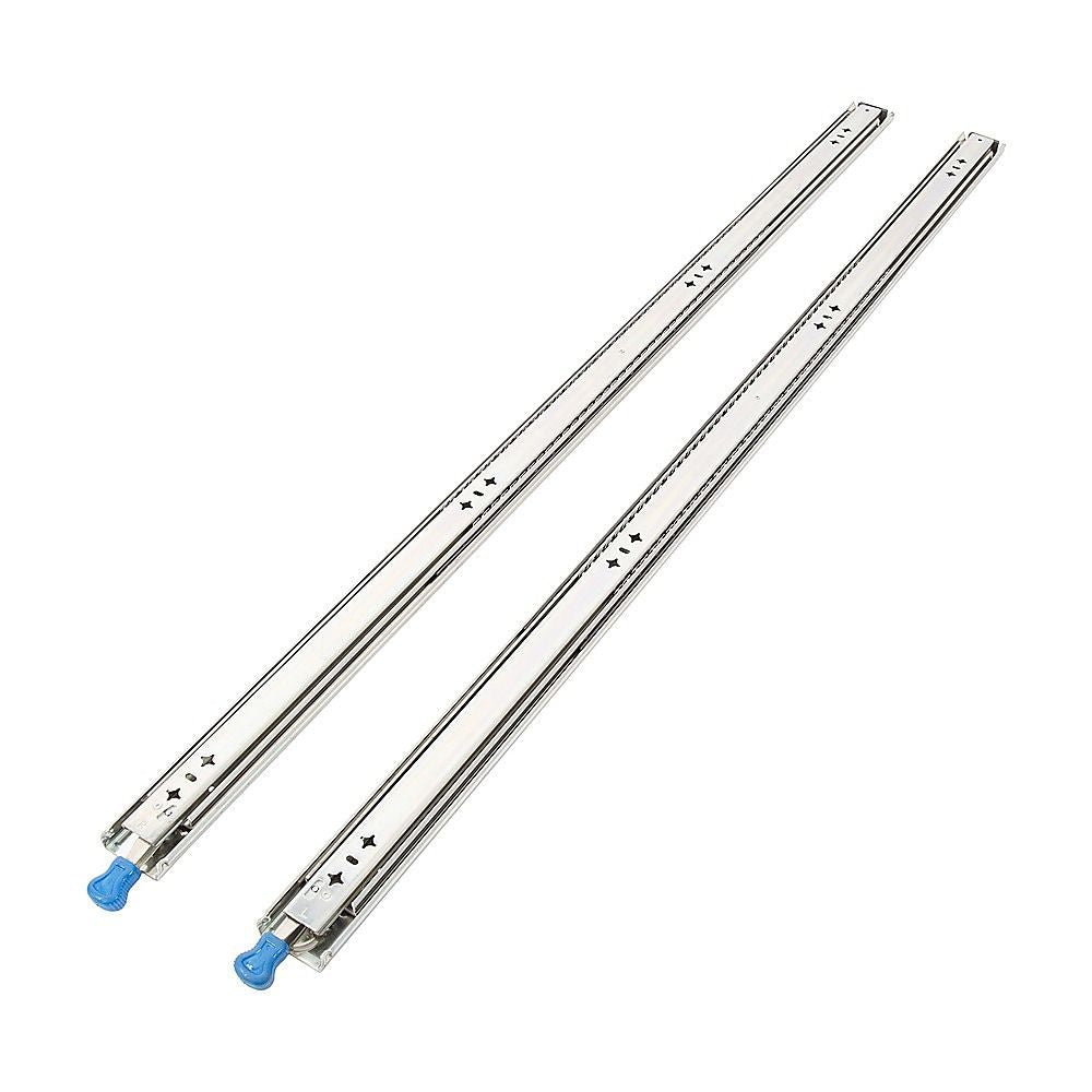 2 x 125kg Heavy Duty Locking Drawer Slides Industrial Drawer Runners Pair for Tool Storage V63-953351