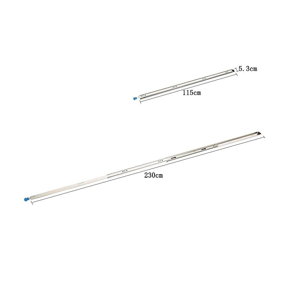 2 x 125kg Heavy Duty Locking Drawer Slides Industrial Drawer Runners Pair for Tool Storage V63-953351