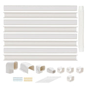 4.8m Mini Split AC Line Set Cover Kit PVC Duct for Central Air Conditioner Installation V63-953361
