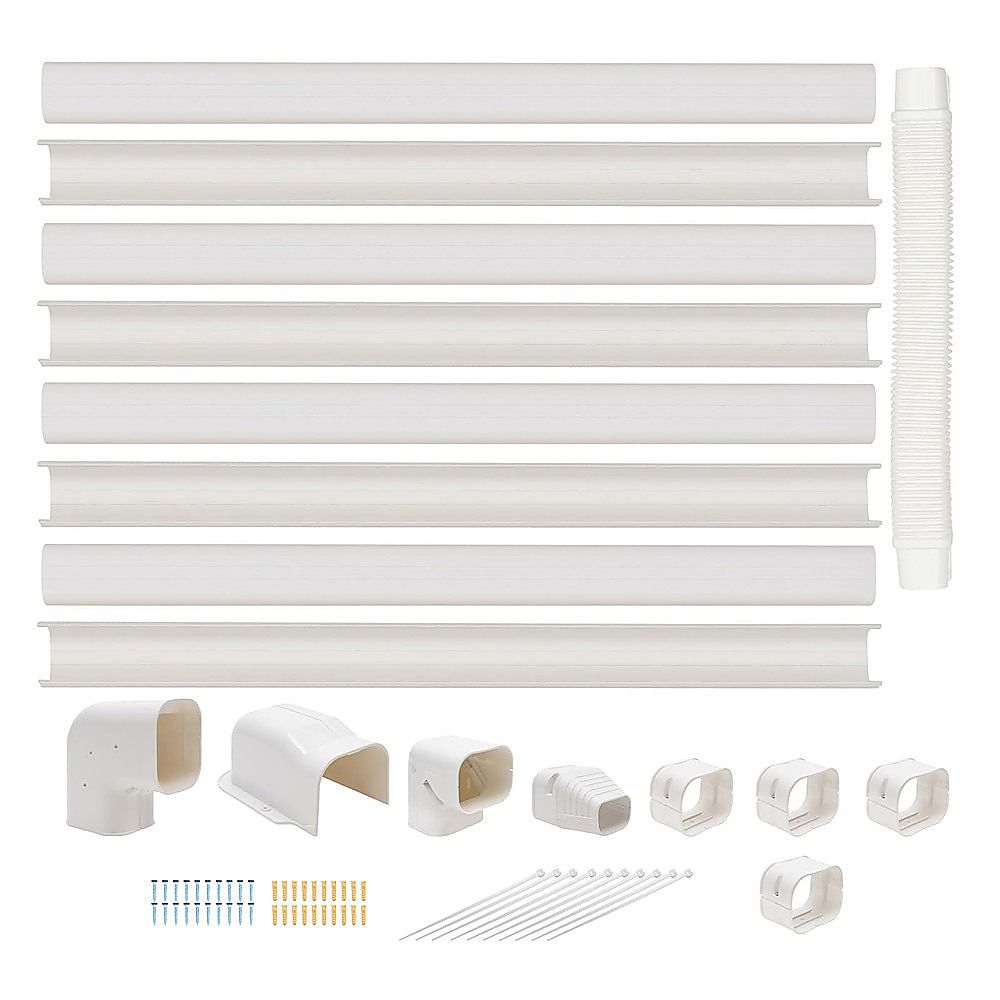 4.8m Mini Split AC Line Set Cover Kit PVC Duct for Central Air Conditioner Installation V63-953361