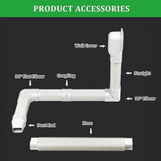 4.8m Mini Split AC Line Set Cover Kit PVC Duct for Central Air Conditioner Installation V63-953361