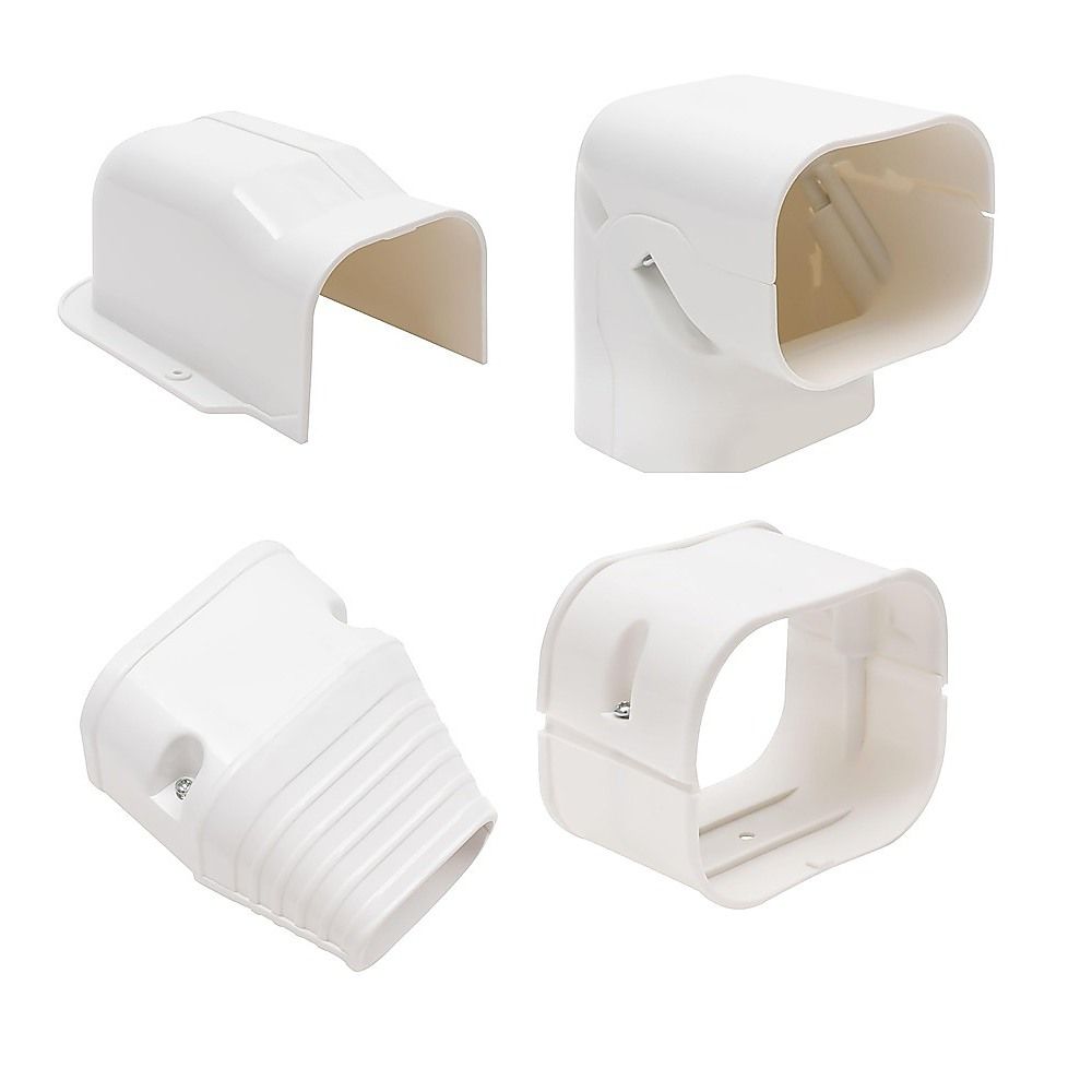 4.8m Mini Split AC Line Set Cover Kit PVC Duct for Central Air Conditioner Installation V63-953361