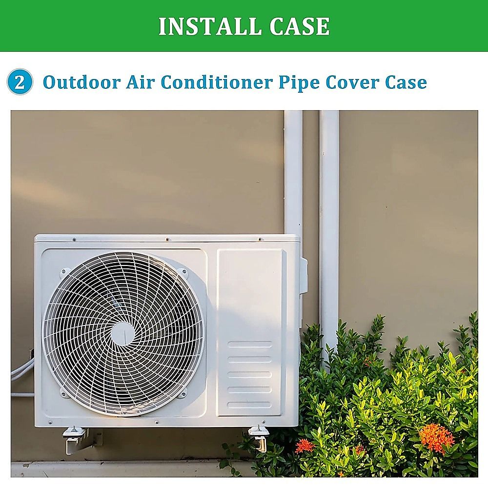 4.8m Mini Split AC Line Set Cover Kit PVC Duct for Central Air Conditioner Installation V63-953361