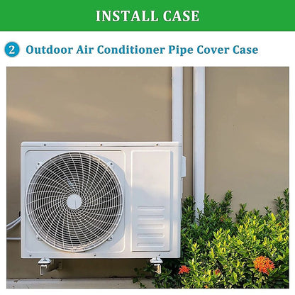 4.8m Mini Split AC Line Set Cover Kit PVC Duct for Central Air Conditioner Installation V63-953361