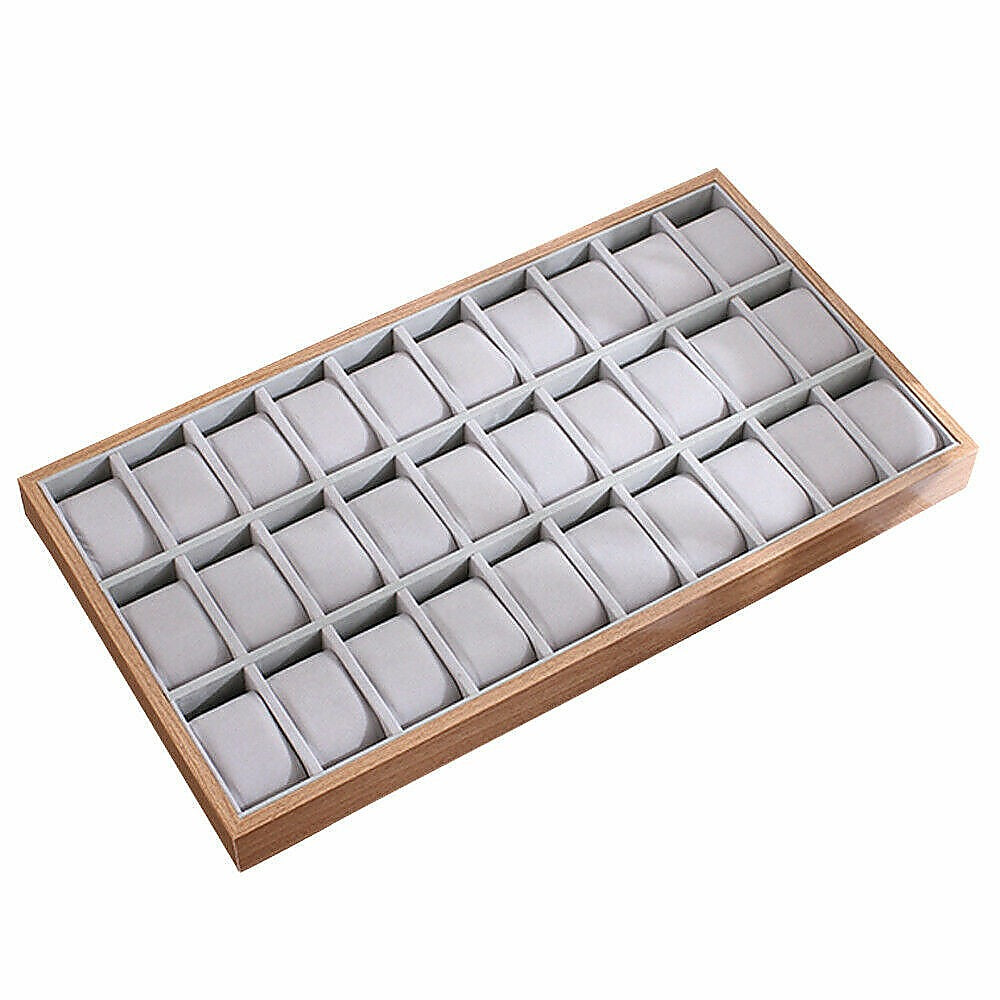 30-Grid Watch & Jewellery Tray Organiser Display Case Holder - Velvet Drawer Insert V63-953371