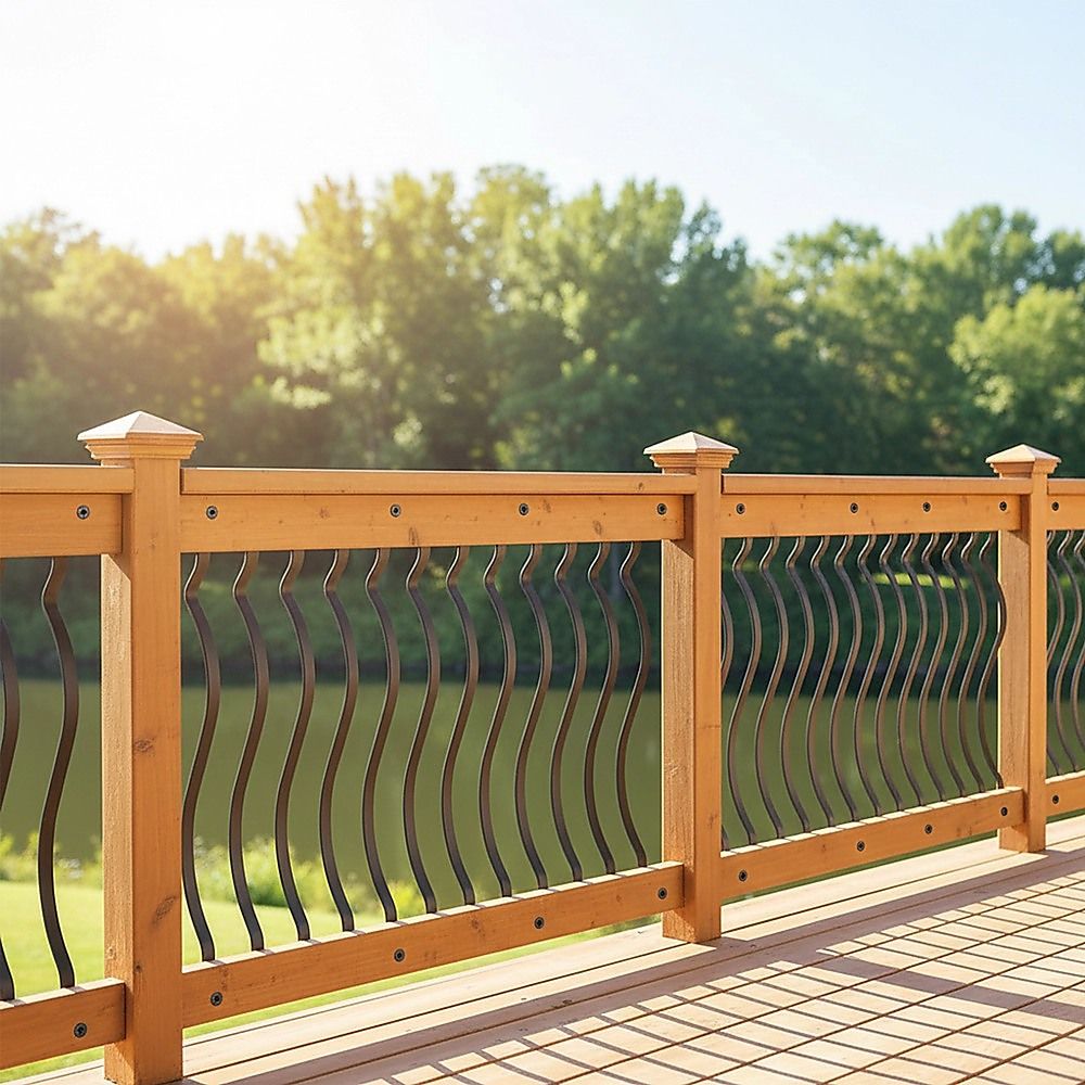 51 Pack 82cm Metal Deck Balusters Iron Stair Railing Spindles for Outdoor Indoor Use V63-953391