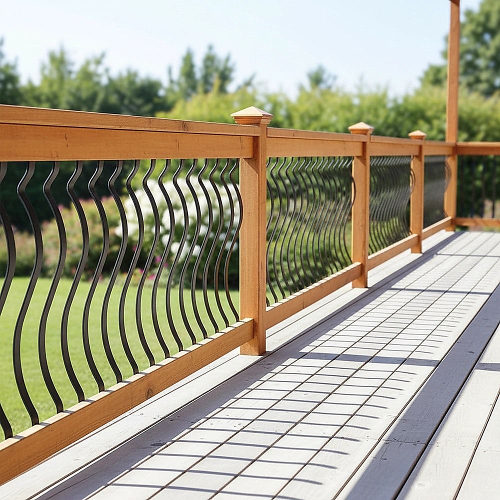 51 Pack 82cm Metal Deck Balusters Iron Stair Railing Spindles for Outdoor Indoor Use V63-953391