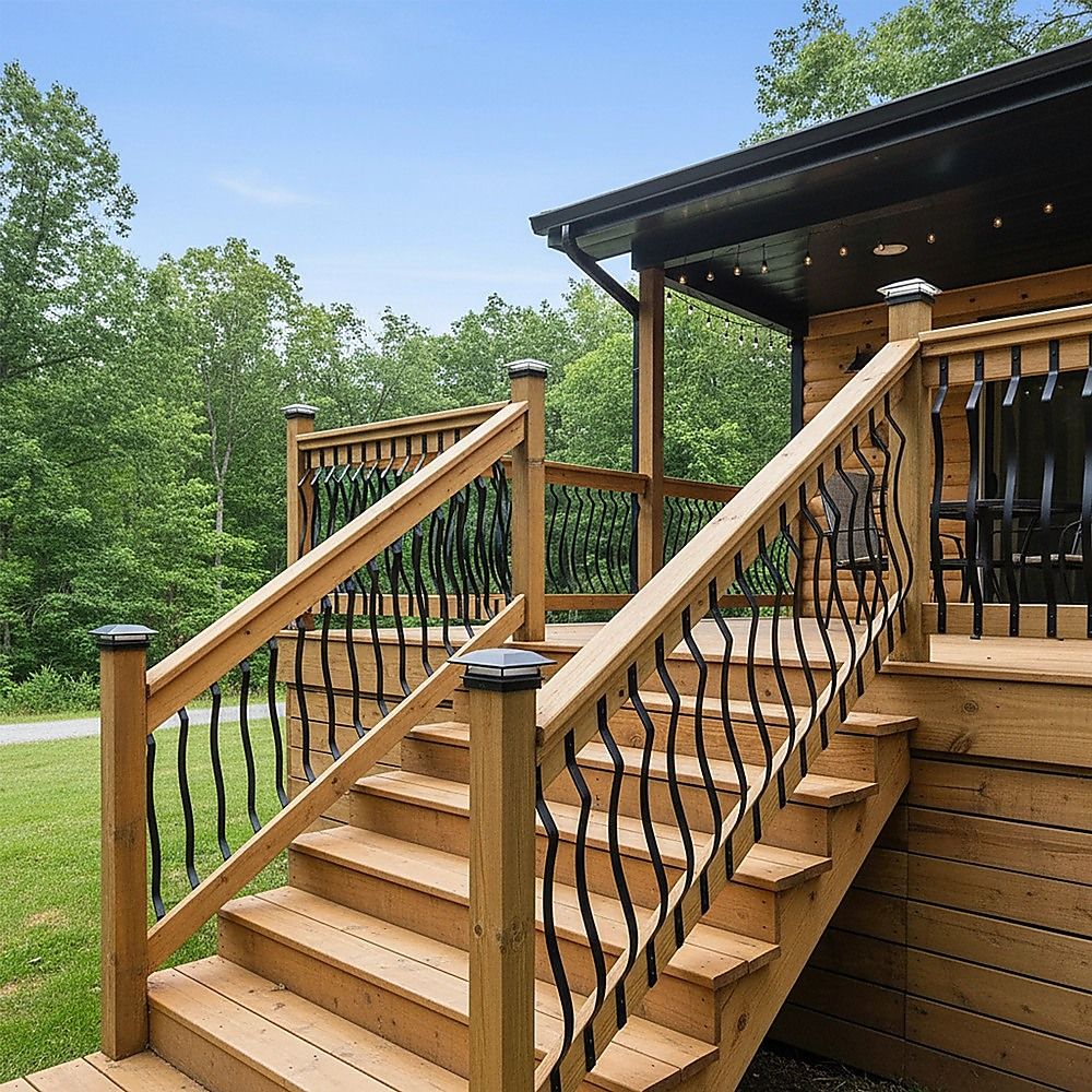 51 Pack 82cm Metal Deck Balusters Iron Stair Railing Spindles for Outdoor Indoor Use V63-953391
