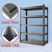 120x40x183cm Metal Garage Shelving Rack Heavy Duty Steel Storage Organiser for Workshop V63-953401