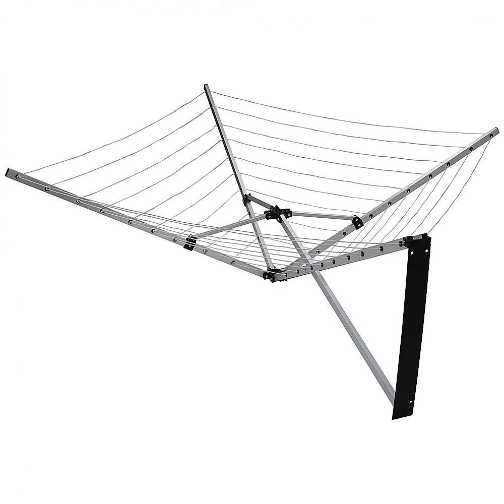 24m Folding Dryer for Laundry and Washing Wall Mounted 5 Arm Clothes Airer Space Saving Design V63-953411