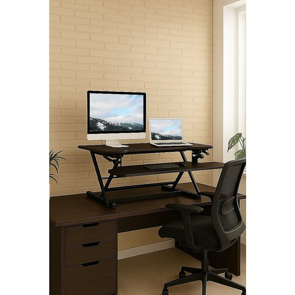 Ergonomic Standing Desk Converter Height Adjustable Sit Stand Workstation for Office Use V63-953421