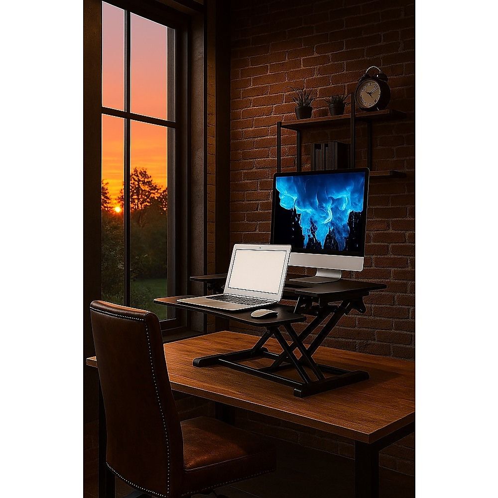 Ergonomic Standing Desk Converter Height Adjustable Sit Stand Workstation for Office Use V63-953421