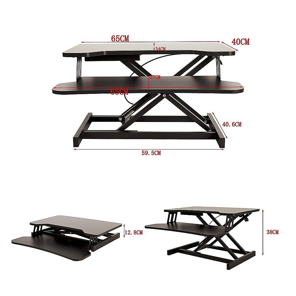 Ergonomic Standing Desk Converter Height Adjustable Sit Stand Workstation for Office Use V63-953421