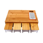 Bamboo Cutting Board Set with Graters and Containers Food Prep Station for Kitchen Organisation V63-953441