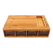 Bamboo Cutting Board Set with Graters and Containers Food Prep Station for Kitchen Organisation V63-953441