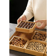 Square Bamboo Snack Serving Tray - Eco-Friendly Platter for Fruit, Cheese & Appetisers V63-953461