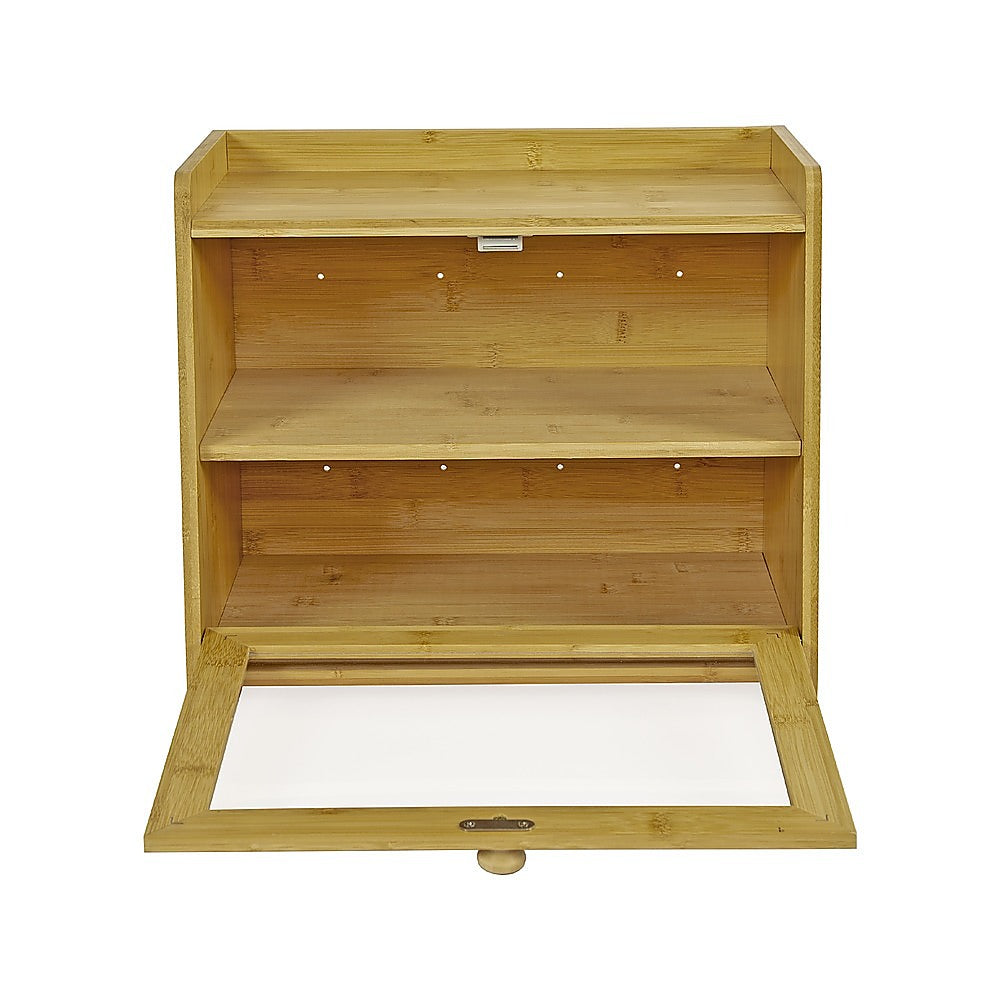 Enclosed Bread Box - Large Kitchen Countertop Bread Storage Container for Freshness & Organisation V63-953481