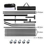 Portable 6.7m Pickleball Net Set - Heavy Duty Metal Frame with Wheels V63-953491