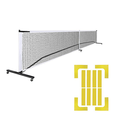 Portable 6.7m Pickleball Net Set - Heavy Duty Metal Frame with Wheels V63-953491