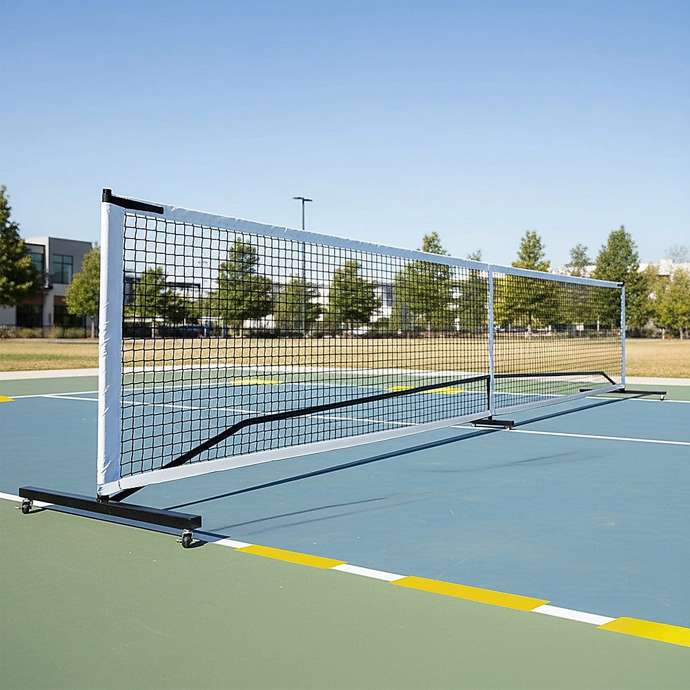 Portable 6.7m Pickleball Net Set - Heavy Duty Metal Frame with Wheels V63-953491