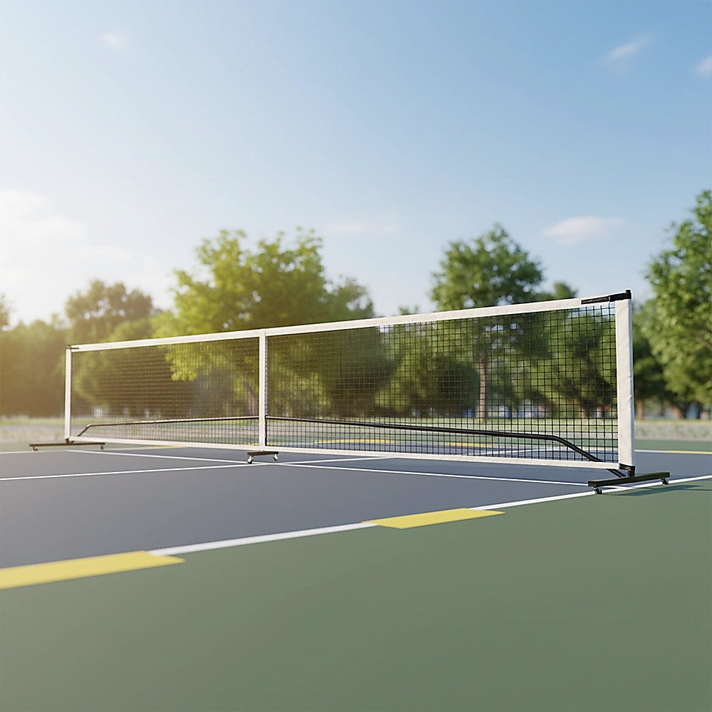 Portable 6.7m Pickleball Net Set - Heavy Duty Metal Frame with Wheels V63-953491