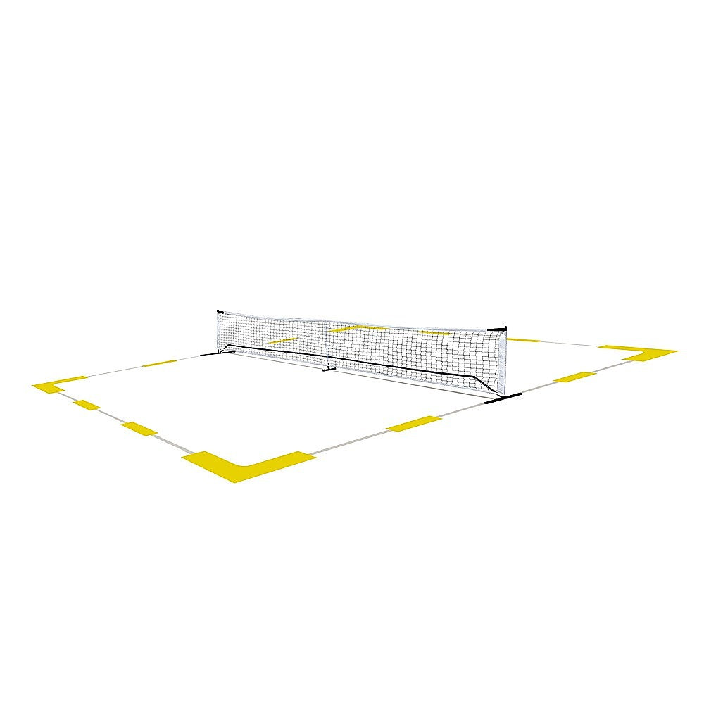 Portable 6.7m Pickleball Net Set - Heavy Duty Metal Frame with Wheels V63-953491