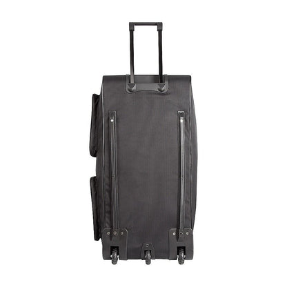 Large Black Wheeled Travel Duffle Bag Rolling Luggage Trolley for Sports and Getaways V63-953501