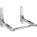 Stainless Steel Microwave Oven Wall Mount Bracket - Adjustable Shelf with Removable Hooks V63-953511