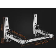 Stainless Steel Microwave Oven Wall Mount Bracket - Adjustable Shelf with Removable Hooks V63-953511