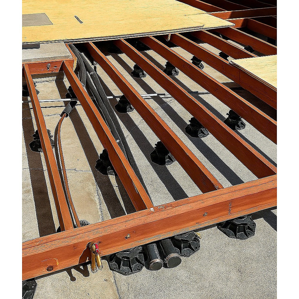 12 Pack Adjustable Deck Support Pedestals Deck Foundation Bases for Raised Outdoor Flooring V63-953521
