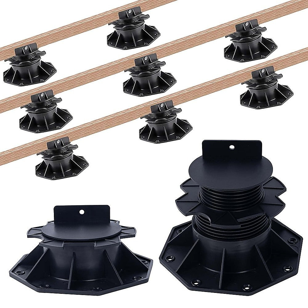 12 Pack Adjustable Deck Support Pedestals Deck Foundation Bases for Raised Outdoor Flooring V63-953521