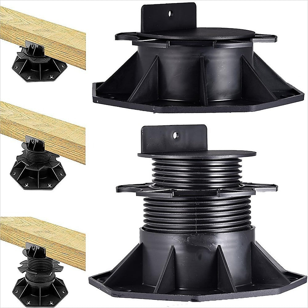 12 Pack Adjustable Deck Support Pedestals Deck Foundation Bases for Raised Outdoor Flooring V63-953521