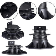 12 Pack Adjustable Deck Support Pedestals Deck Foundation Bases for Raised Outdoor Flooring V63-953521