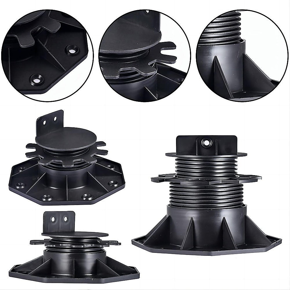 12 Pack Adjustable Deck Support Pedestals Deck Foundation Bases for Raised Outdoor Flooring V63-953521