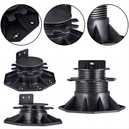 12 Pack Adjustable Deck Support Pedestals Deck Foundation Bases for Raised Outdoor Flooring V63-953521